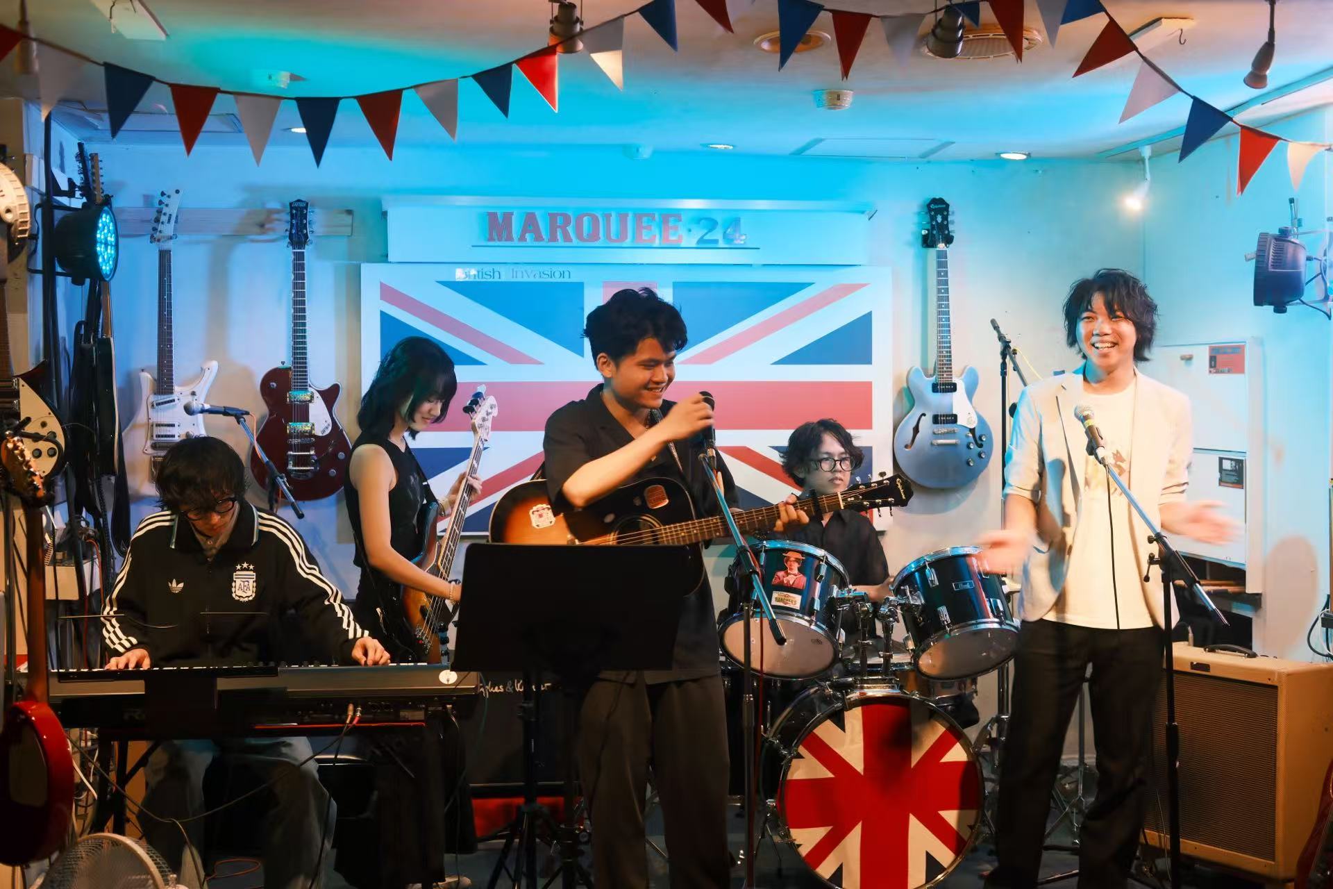Band performing live at Marquee 24 in Sapporo